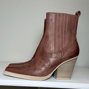 Dolce Vita Beaux Western Boot in Rose Leather | 9.5
